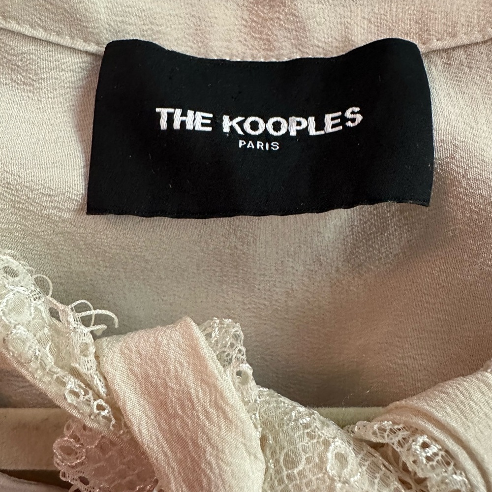 The Kooples Ivory Ruffle Tie Blouse - Picture 6 of 6